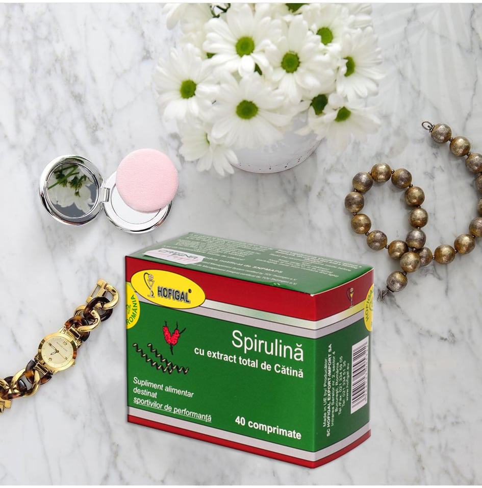 Spirulină cu extract total de cătină - optimizează funcţiile organismului